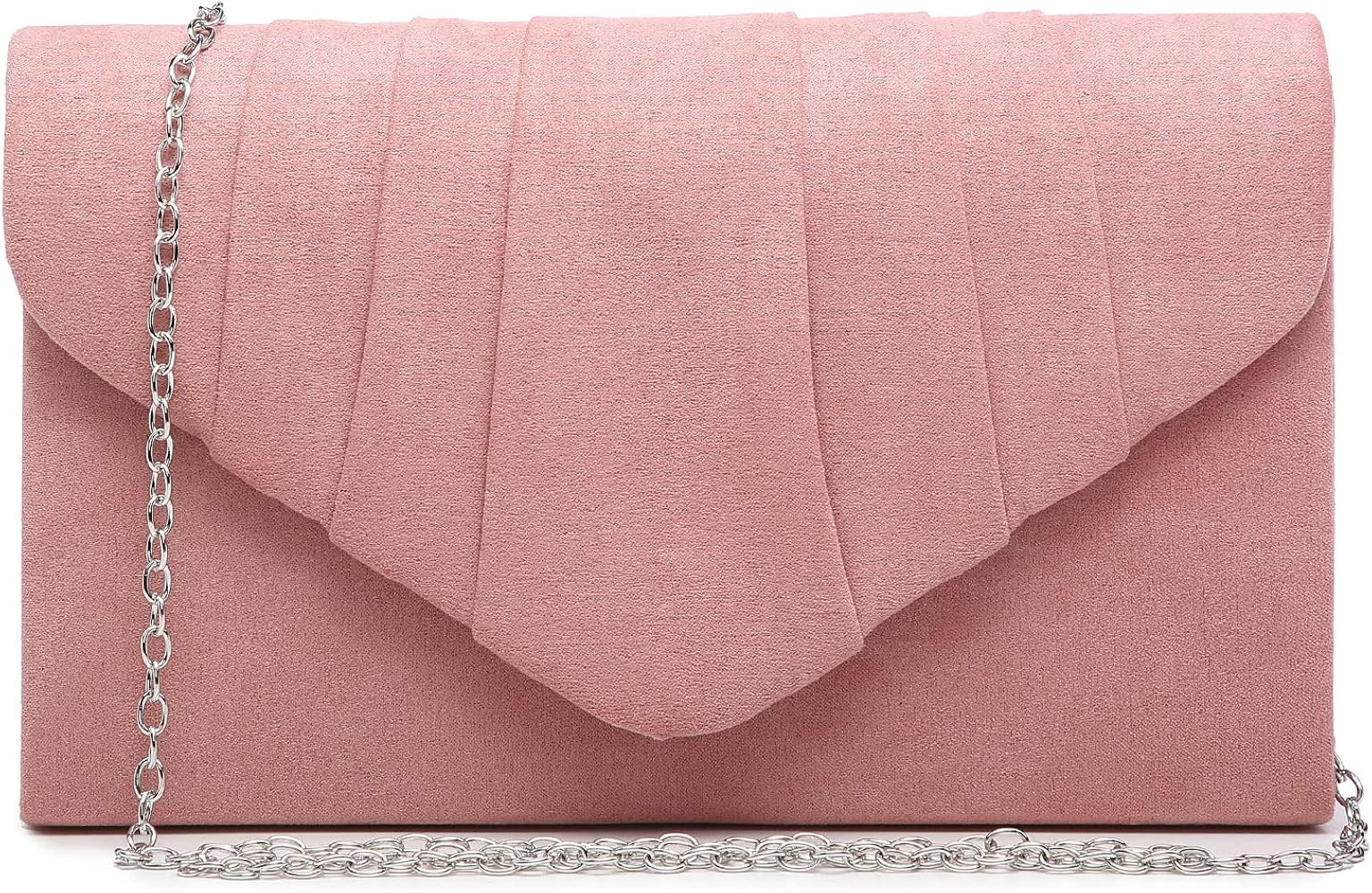 Dasein Women's Evening Bag Pleated Envelope Clutch Handbag Wedding Party Bridal Purse | Amazon (US)