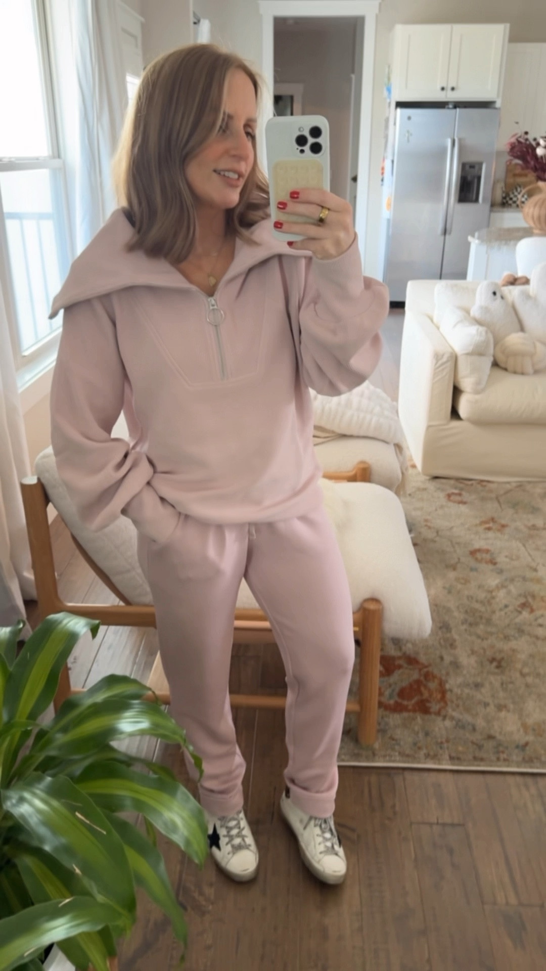 This new fall line is 🔥!!  This lilac set is so good for lounging or wearing out running errands! Im wearing a small, true to size and the softest EVER 

#LTKSeasonal #LTKActive #LTKVideo