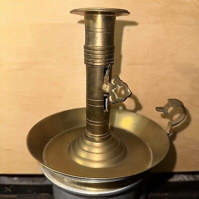 Vintage Brass Chamberstick Candle Holder Adjustable Candle Height | eBay US