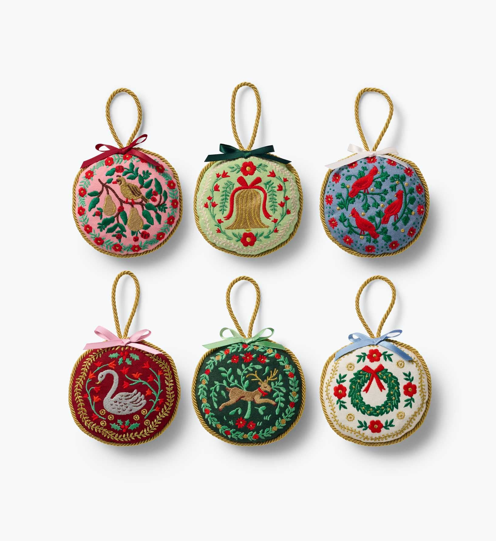 Embroidered Ornament Set - Christmastide | Rifle Paper Co.