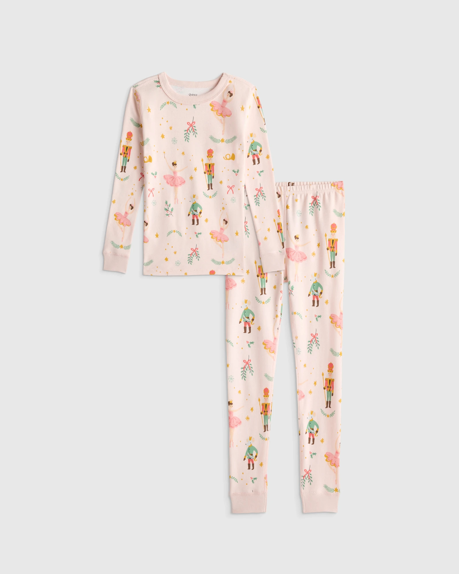 Quince | Long Sleeve and Pants Pajama Set in Fruit, Size 3T, Organic Cotton | Quince