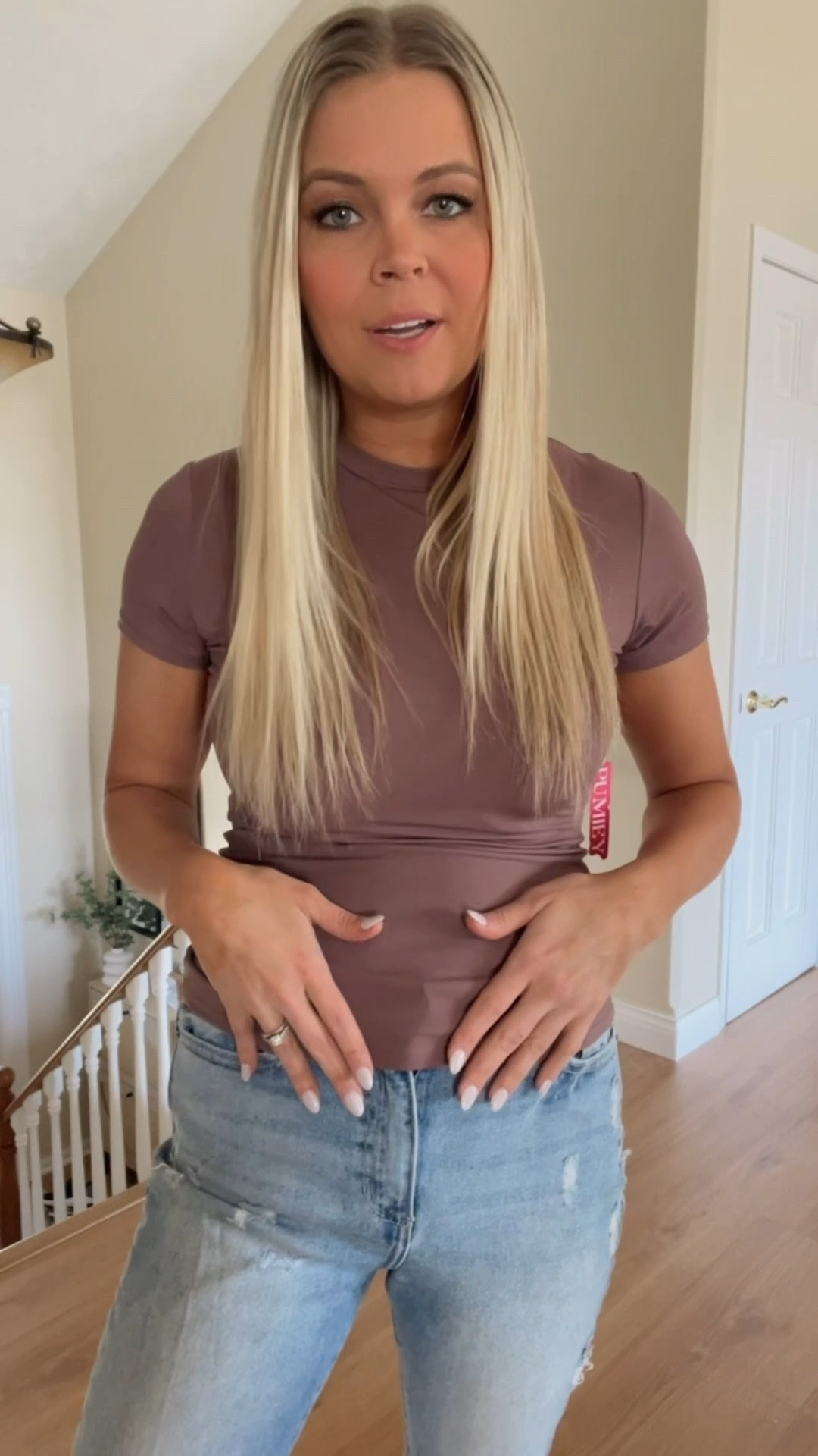 A fitted must have top from Amazon! 😍 Is not only double lined throughout, but is super stretchy and has a really buttery soft/creamy material that’s to die for. Comes in 11 other colors and currently on sale for under $20. It’s a fitted material so I sized up to a medium, and would recommend sizing up 1 if in between sizes 🫶🏼

Amazon fashion, gym fashion, comfy living, under $20, summer fashion, summer must have 

#LTKStyleTip #LTKActive #LTKSaleAlert