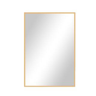 Gold 26 in. W x 38 in. H Modern Rectangle Metal Framed Mirror, Wall-Mounted for Bathroom Sink and Bedroom Vanity | The Home Depot