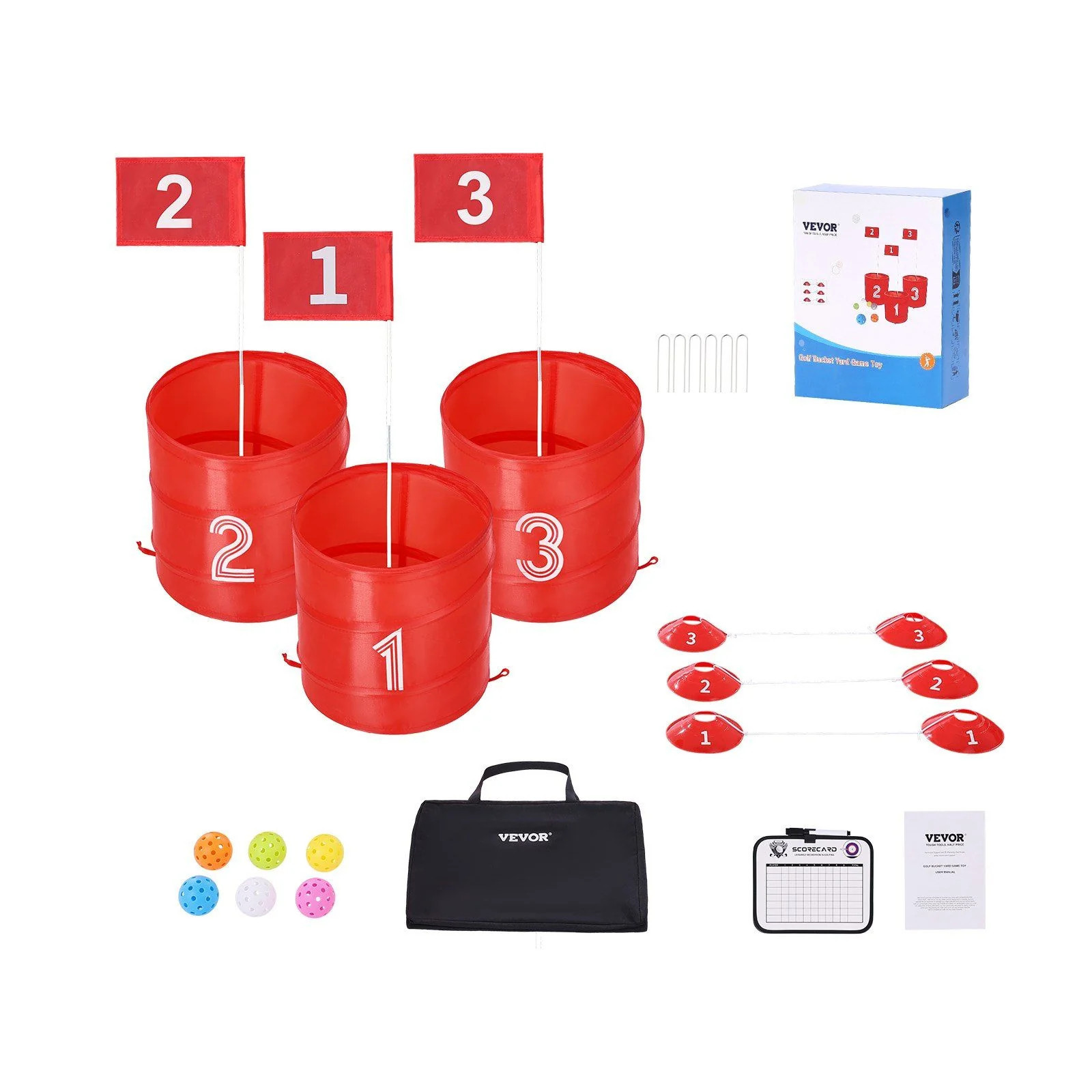 VEVOR Backyard Golf Game 3 Hole Portable Outdoor Bucket Golf Game for Kids and Adults | Shop Simon