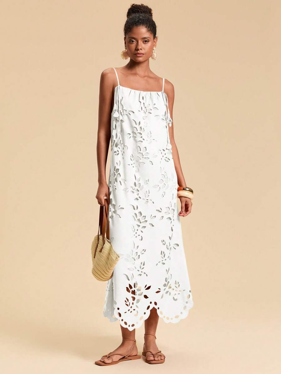 Travachic Solid Color Woven Dress For Women, Vacation,Vacation Outfits Woman,Vacay Outfits Women,... | SHEIN