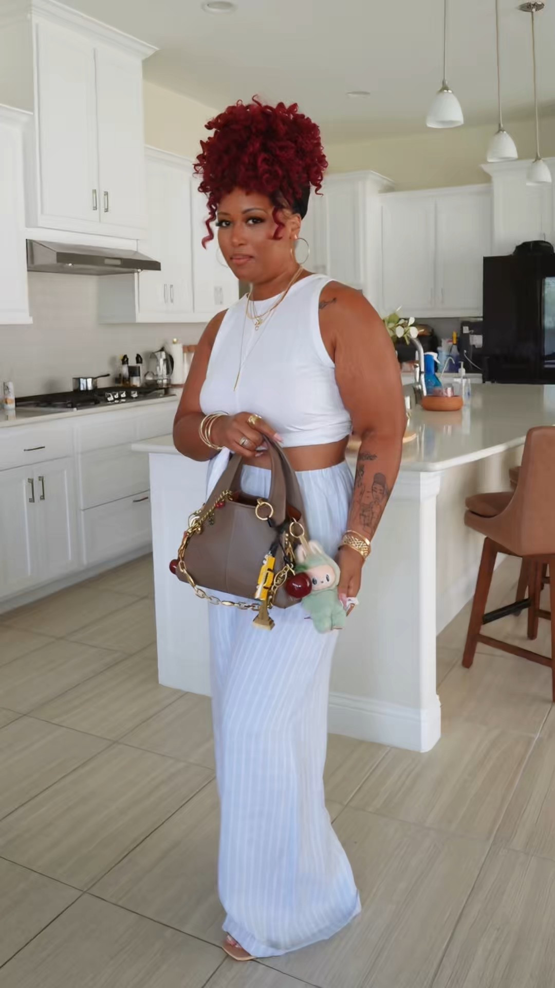 Casual Friday in full effect! ✨ 
It’s still hot in Texas so I’m still reaching for linen every chance I get. 

This top from Lululemon is sold out but you can get this effect with any criss cross tank. 

#LTKStyleTip #LTKFindsUnder100 #LTKMidsize