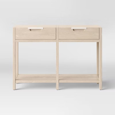 Porto 2 Drawer Wood Console Table Bleached Wood - Project 62™ | Target