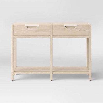 Porto 2 Drawer Wood Console Table Bleached Wood - Project 62&#8482; | Target