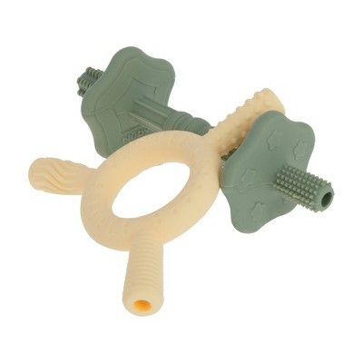 Nuby Silicone Hollow Sensory Tube Teethers - Starbell and Tri-Tube - 2pk | Target