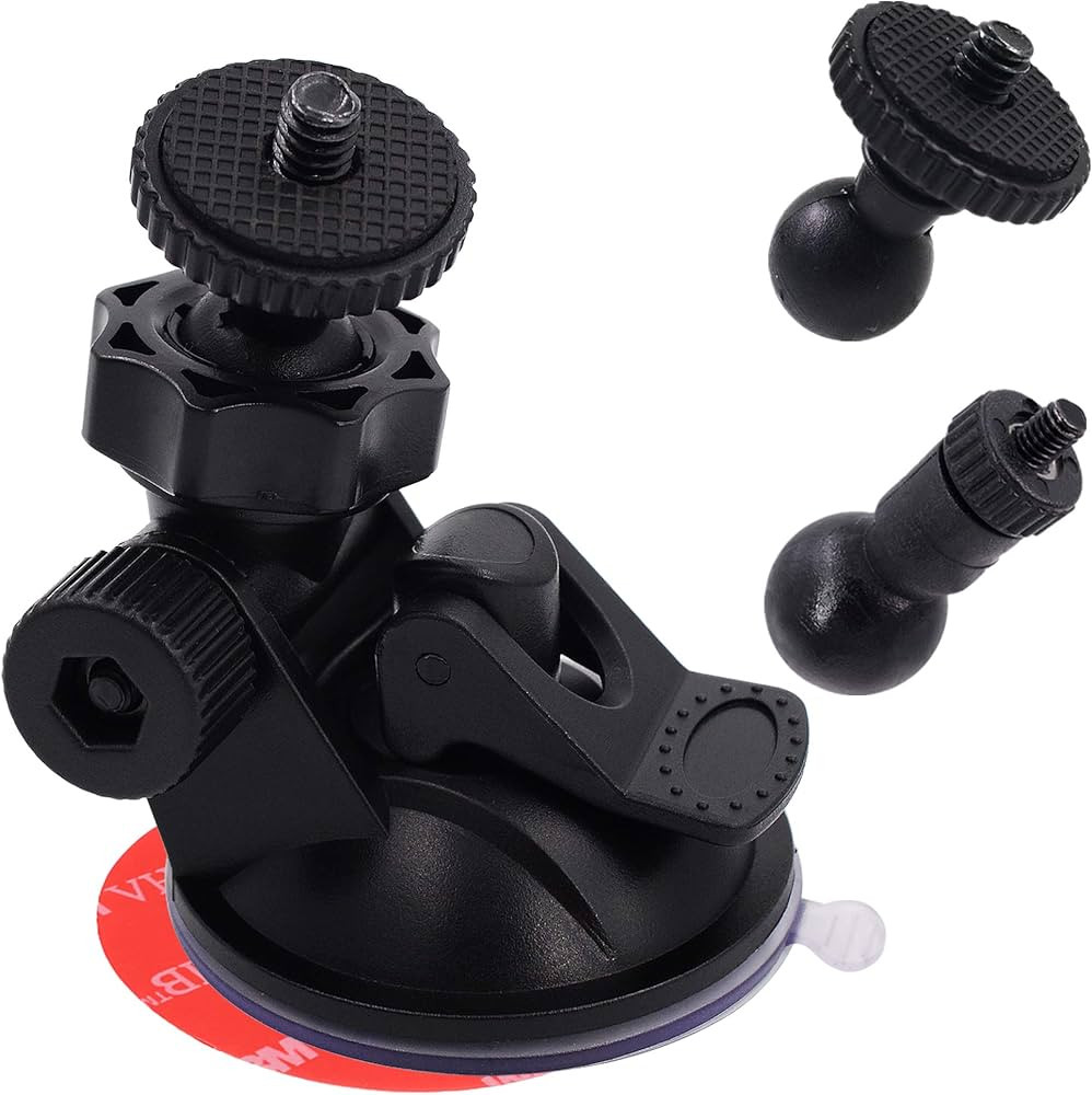 CH01A 1/4" 1/8" Thread Camera Suction Mount Tripod Holder in Dash Cam Mount Holder - Screw Tripod... | Amazon (US)