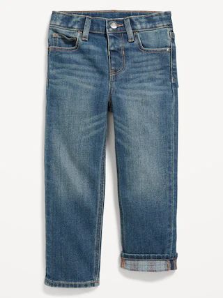 Built-In Warm Straight Patterned-Lined Jeans for Toddler Boys | Old Navy (US)