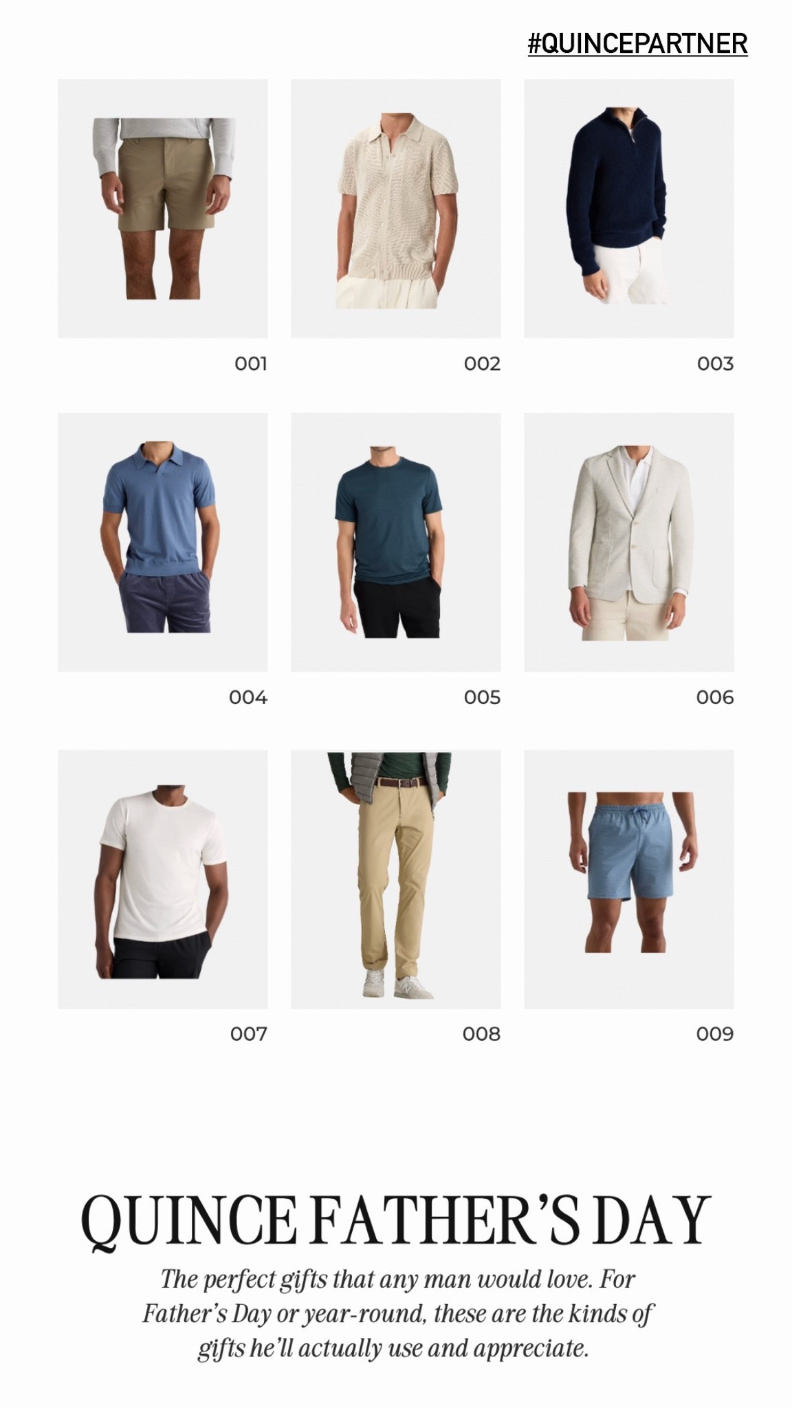 The perfect gifts for any man. Whether you're shopping for Father's Day or just looking to upgrade his wardrobe, Quince has so many elevated essentials he'll wear on repeat. #QuincePartner @Quince