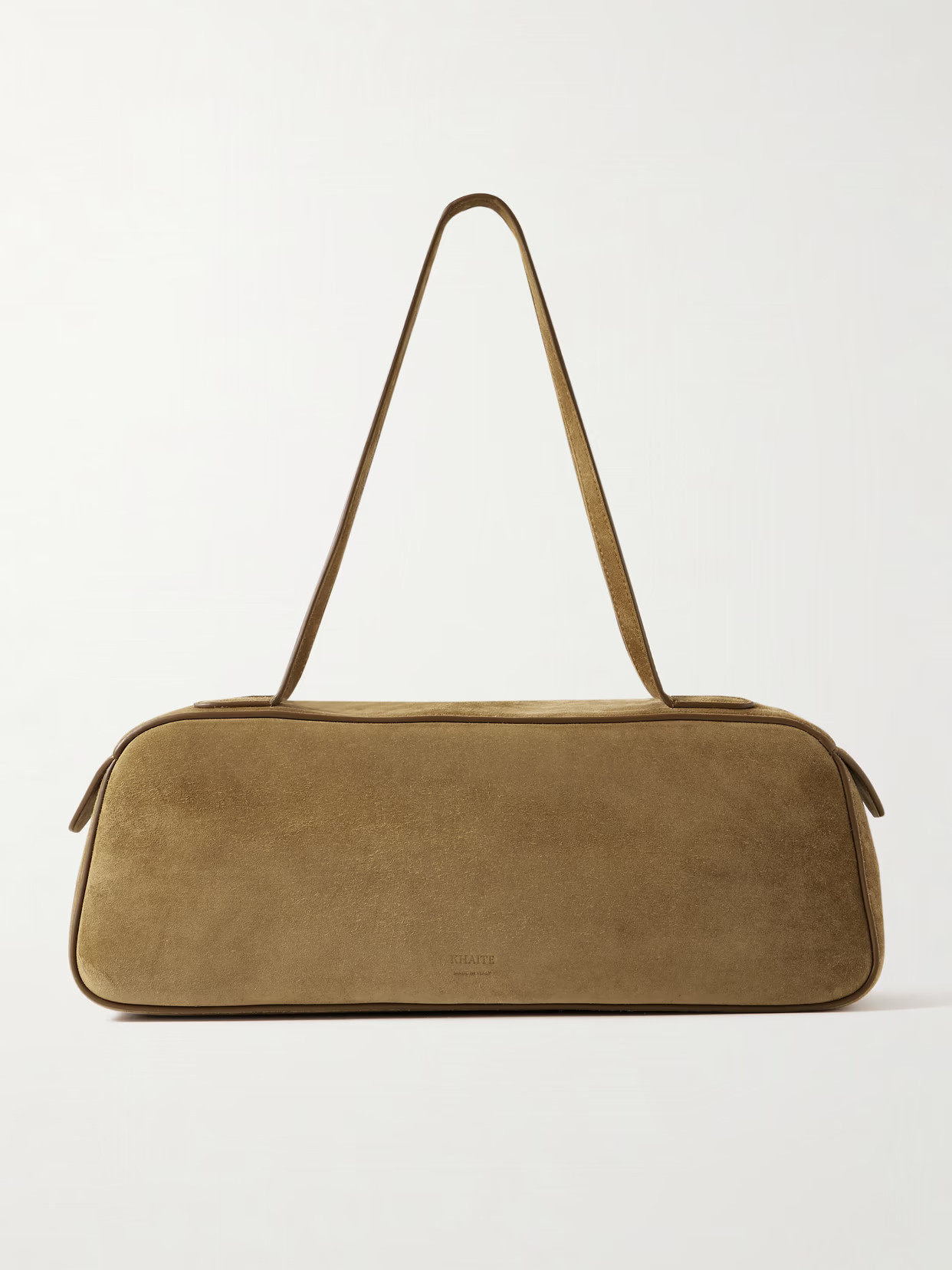 KHAITE - Simona Suede Shoulder Bag - Beige | NET-A-PORTER (UK & EU)
