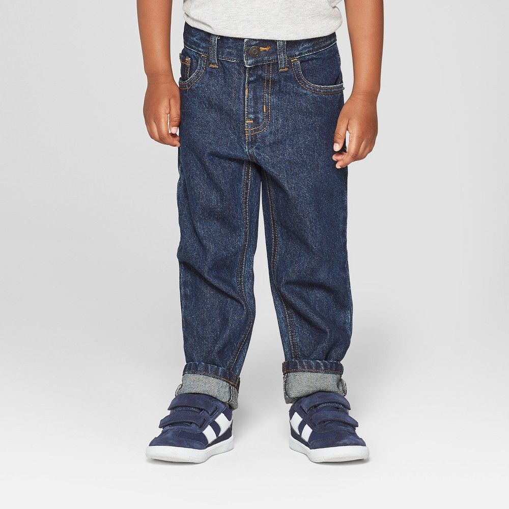 Toddler Boys' Straight Jeans - Cat & Jack Dark Blue 5T | Target