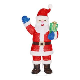 Home Accents Holiday 8 ft. Giant-Sized LED Collapsible Santa Holiday Yard Decoration 23RTY6802314... | The Home Depot