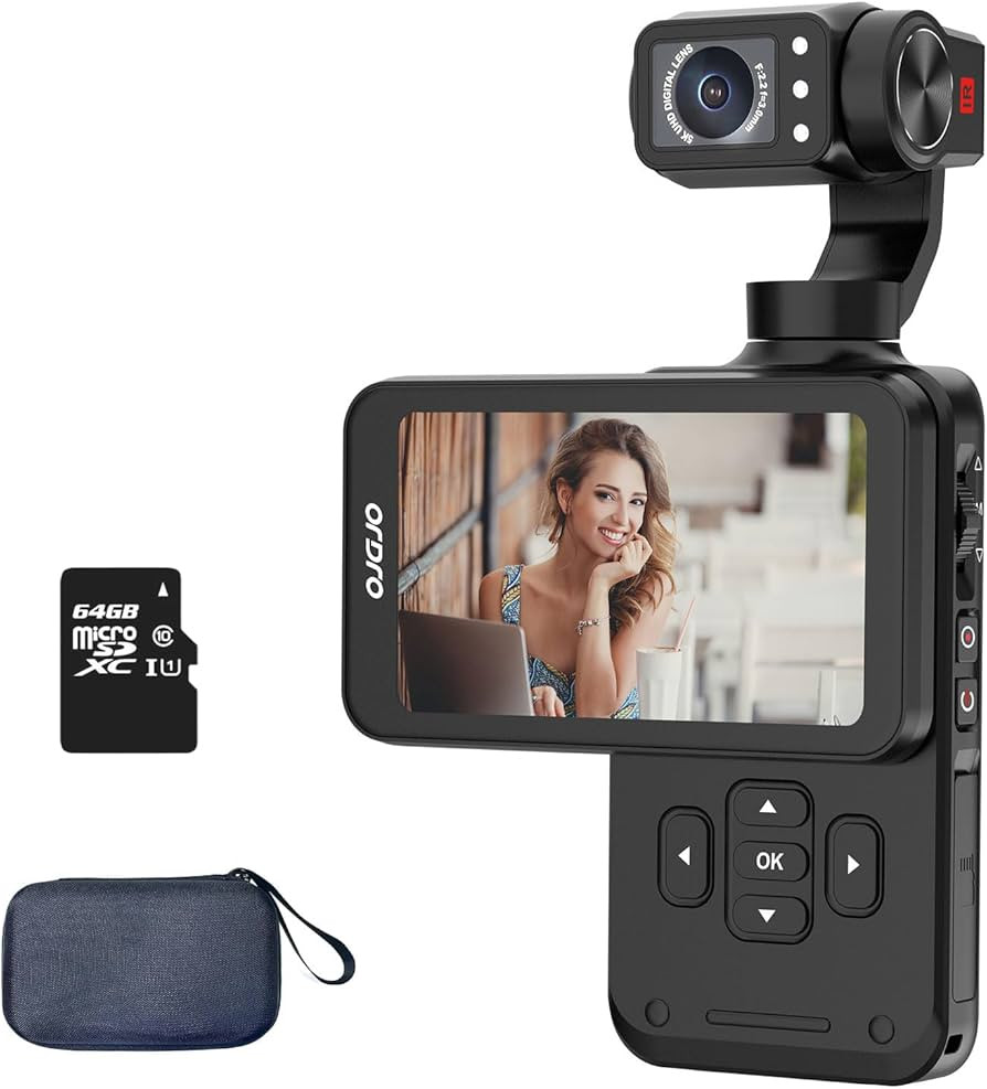ORDRO M5 4K Video Camcorder - 4K 60FPS WiFi IR Night Vision Handheld Camcorder, 3.5" Screen, 3-Ax... | Amazon (US)