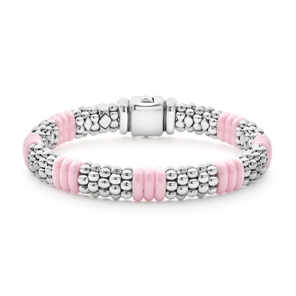 Pink Ceramic Caviar Beaded Bracelet | 9mm | LAGOS