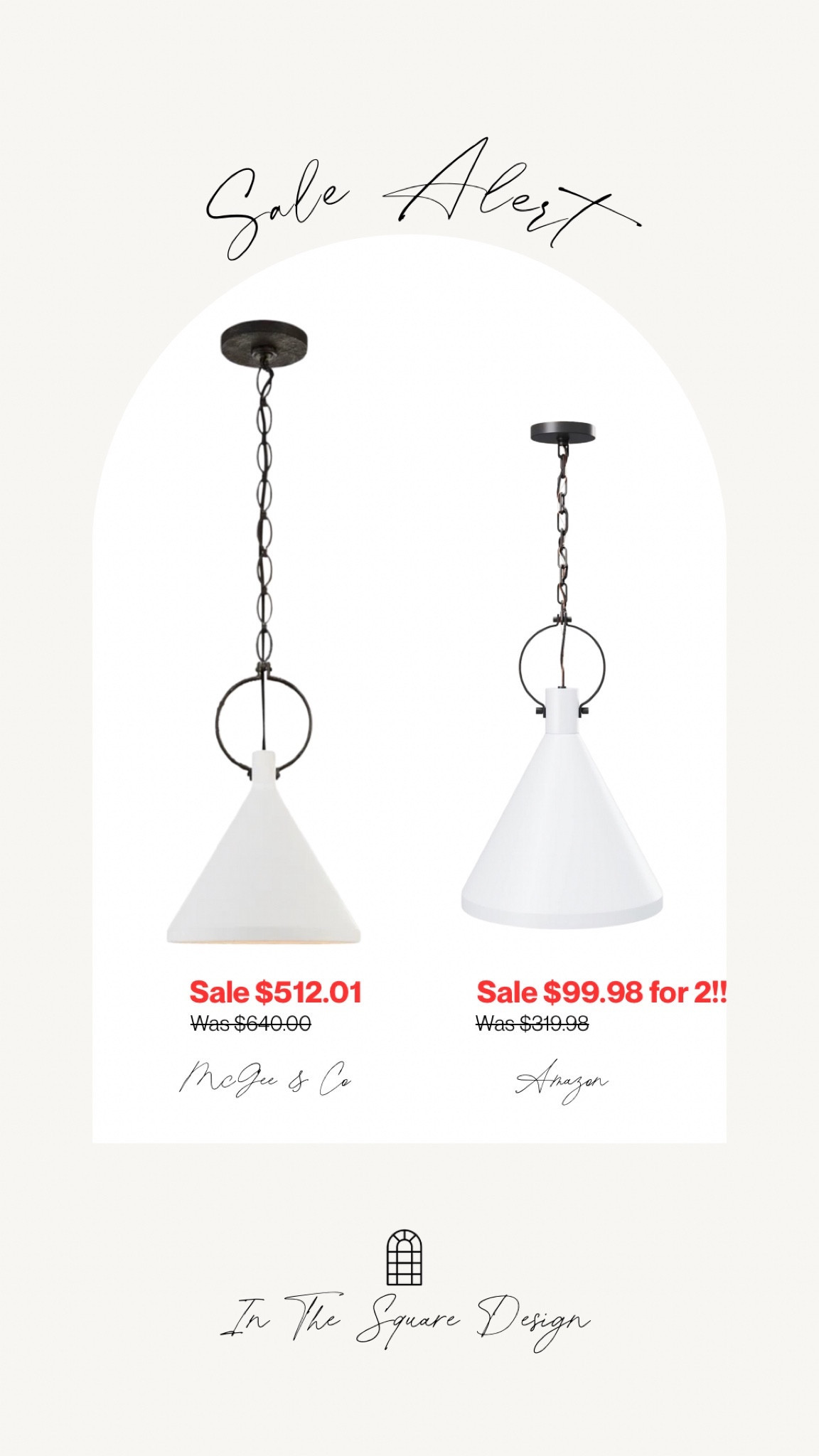 The BEST Kitchen pendant dupe you’ll find!! McGee & Co vs Amazon Pedant Light

The best sale I’ve ever seen!
Amazon - $99.98 for 2! (was $319.98 for 1)
McGee & Co - $512.01 (was $640)

White pendant light, white kitchen pendant light, White Island light, island pendants, island lighting, island pendant dupe 


#LTKCyberWeek #LTKfindsunder100 #LTKsalealert