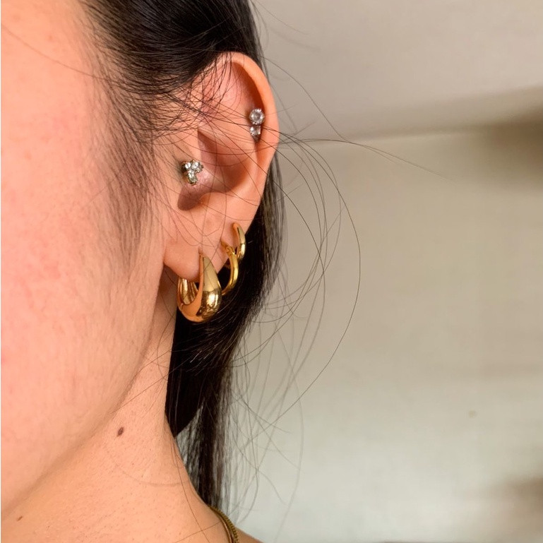 Brinco Argola Argolinha Gota | Shopee (BR)