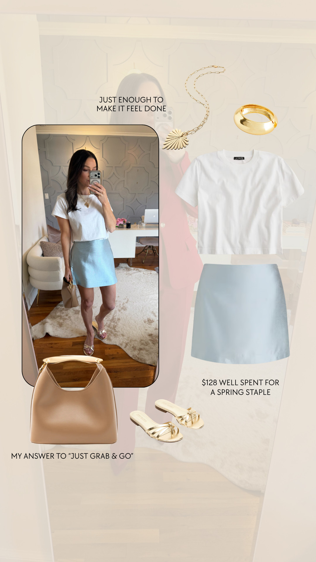 The cutest elevated casual spring look, featuring this season’s it color: icy blue! 

 #LTKgrwm #LTKootd #LTKOver40