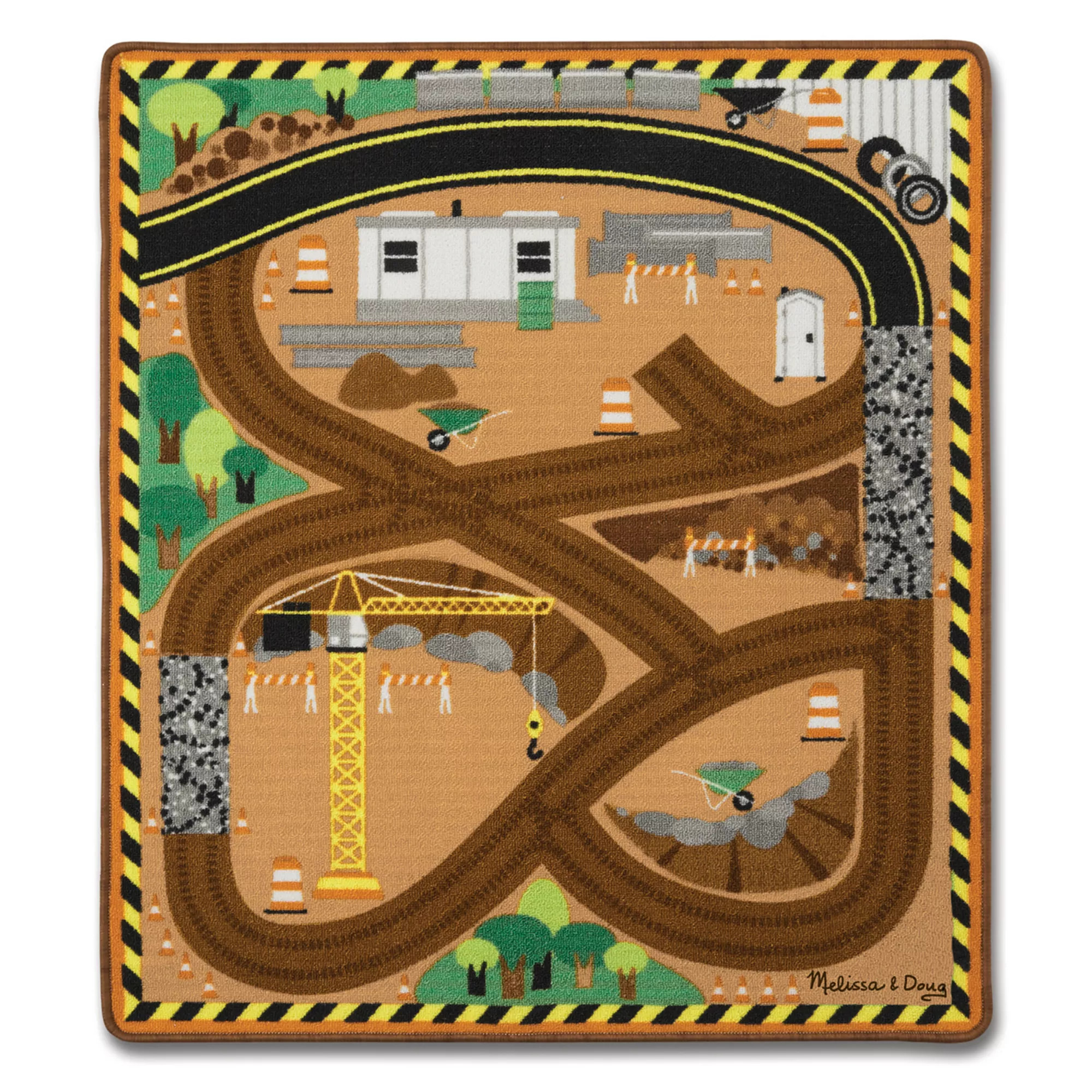 Melissa & Doug Round the Site Construction Truck Rug Play Set | Kohl's