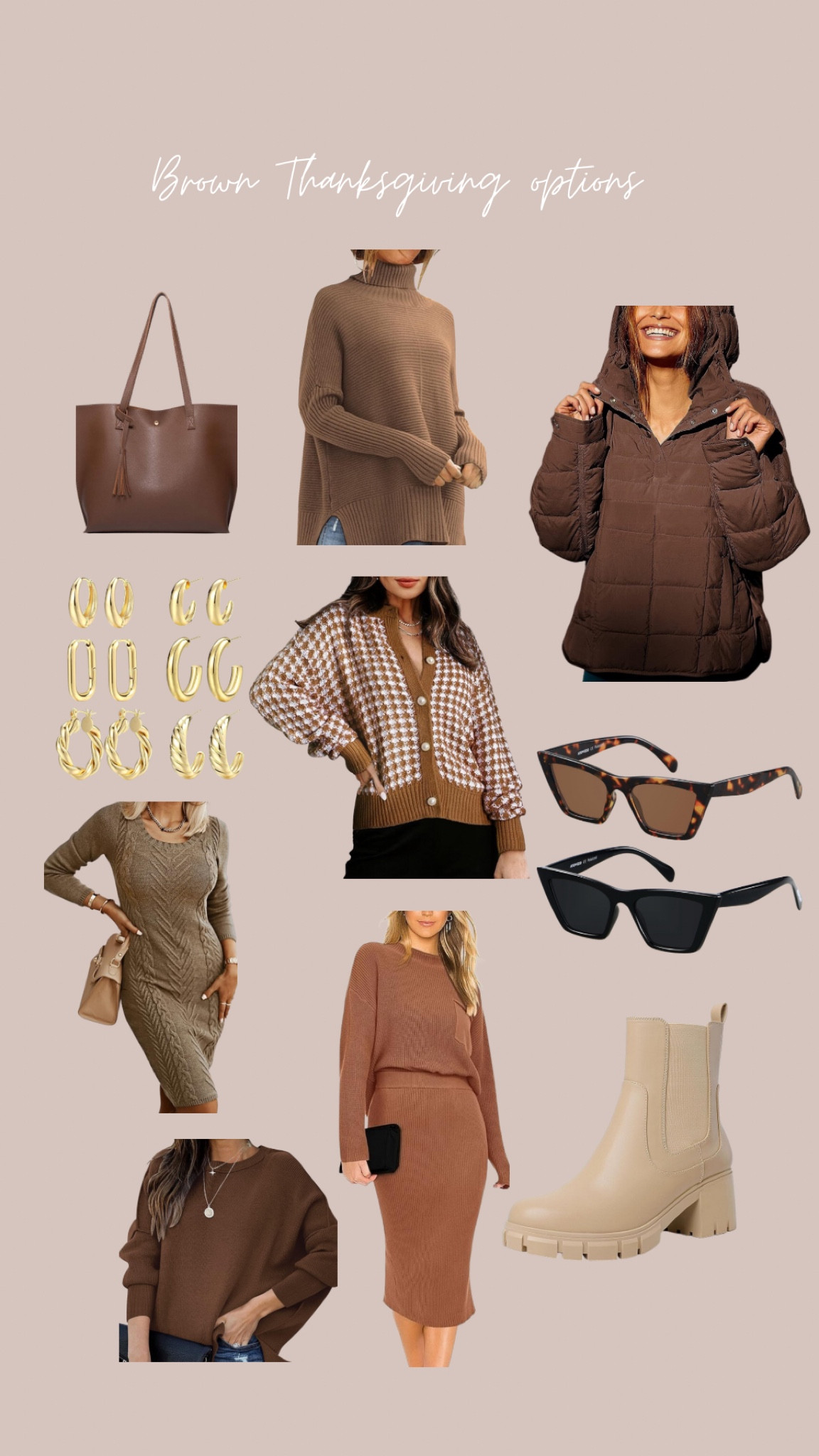 Brown thanksgiving options! 

#LTKfindsunder100 #LTKSeasonal #LTKHoliday