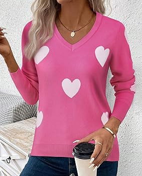 Women's Spring Sweaters 2025 Casual Thin Long Sleeve Pullover V Neck Lightweight Sweatshirts Cute... | Amazon (US)