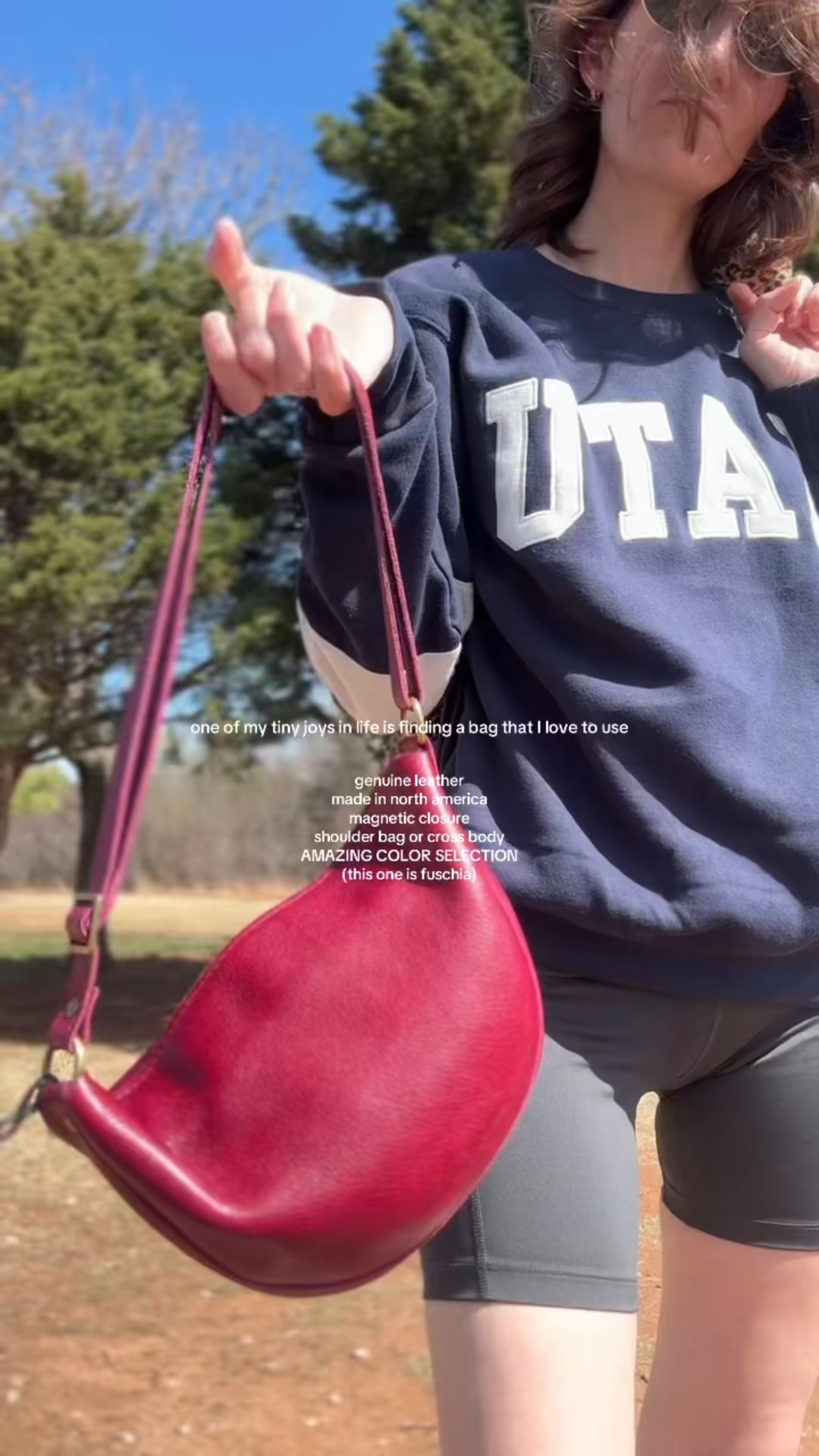 This is the Koala Sling Bag from Portland Leather Goods that I originally bought for Paris… and now it’s basically my everyday bag.

Made from genuine leather and handcrafted in North America, it has a magnetic closure, adjustable strap, and converts from a shoulder bag to a crossbody with one quick adjustment. The size is perfect for real life — it fits a full wallet, phone, lipsticks, receipts, and all the little things that end up in a bag during a busy day.

If you’re looking for a high-quality leather crossbody bag, sling bag, or everyday travel purse, this one is such a good find. The color selection is amazing too (this one is the fuchsia).

#leatherbag #crossbodybag #slingbag #everydaypurse #portlandleathergoods

#LTKstorytime #LTKTravel #LTKmomlife