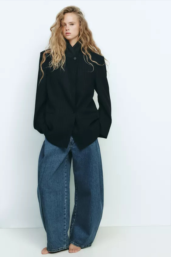 OVERSIZED PINSTRIPE BLAZER | Zara US