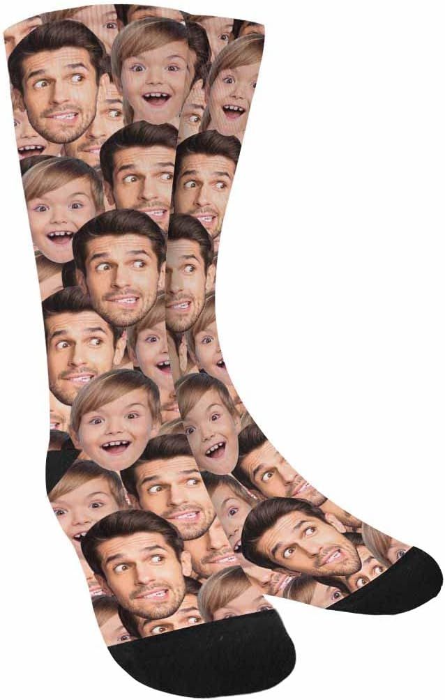 Custom Personalized Family Photo Crew Socks for Men Women-Upload Your Unique Memorable Family Pic... | Amazon (US)