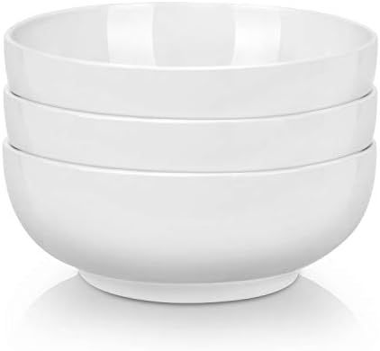 TGLBT 55oz Porcelain Salad/Soup Bowl- 3 Packs,Serving Bowls for Pasta and Fruit Stackable Round L... | Amazon (US)