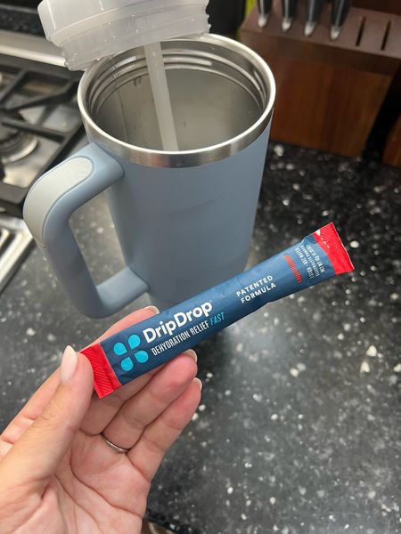 I fell victim to the Stanely mug craze. I love how they encourage me to drink more water. For extra hydration, electrolytes, and flavor, I have been adding DripDrop to my water.  The fruit punch and lemon-lime flavor are currently my favorite! 

#LTKcurves #LTKbeauty #LTKFitness