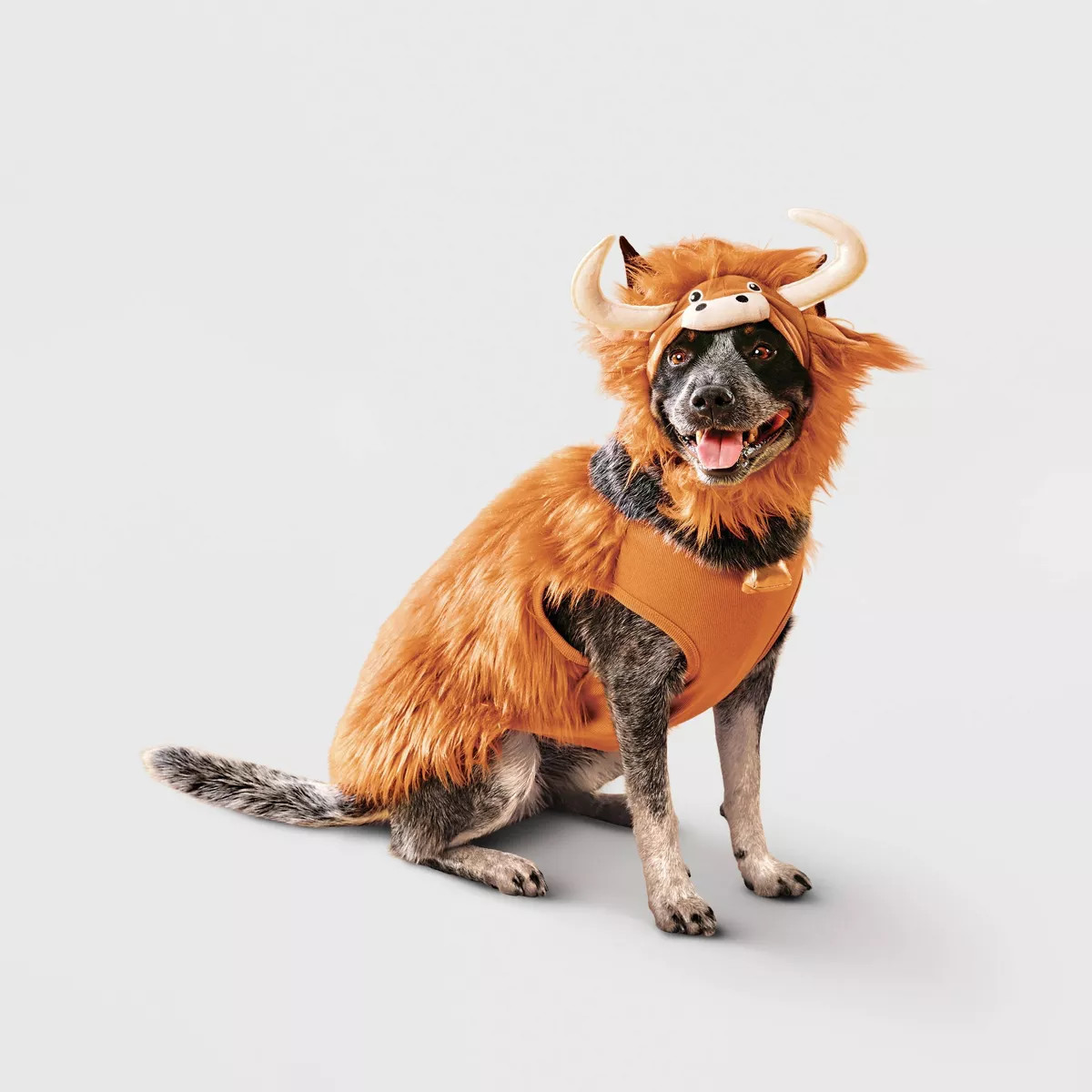 Highland Cow Hoodie Dog and Cat Full Body Costume - Boots & Barkley™ Light Brown | Target