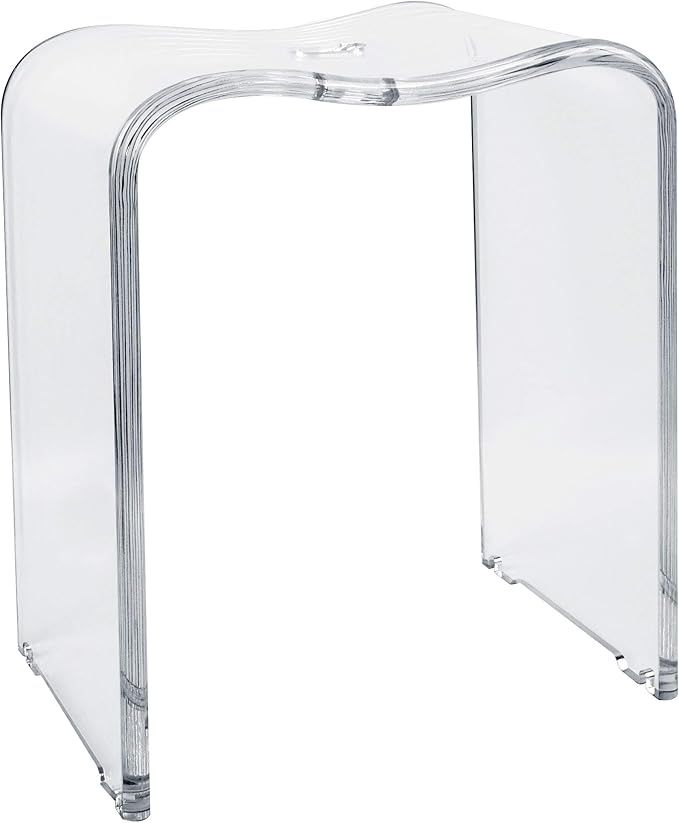 WAHFAY Acrylic Shower Bench Stool, Clear Bath Chair Seat, Perfect for Shower Steam and Sauna, Rou... | Amazon (US)