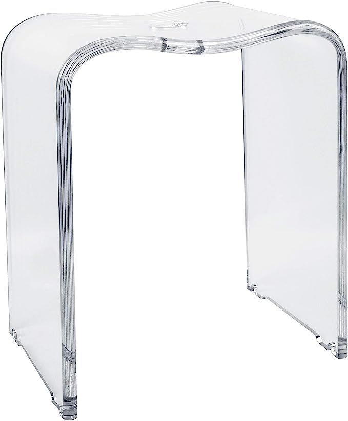 WAHFAY Acrylic Shower Bench Stool, Clear Bath Chair Seat, Perfect for Shower Steam and Sauna, Rou... | Amazon (US)