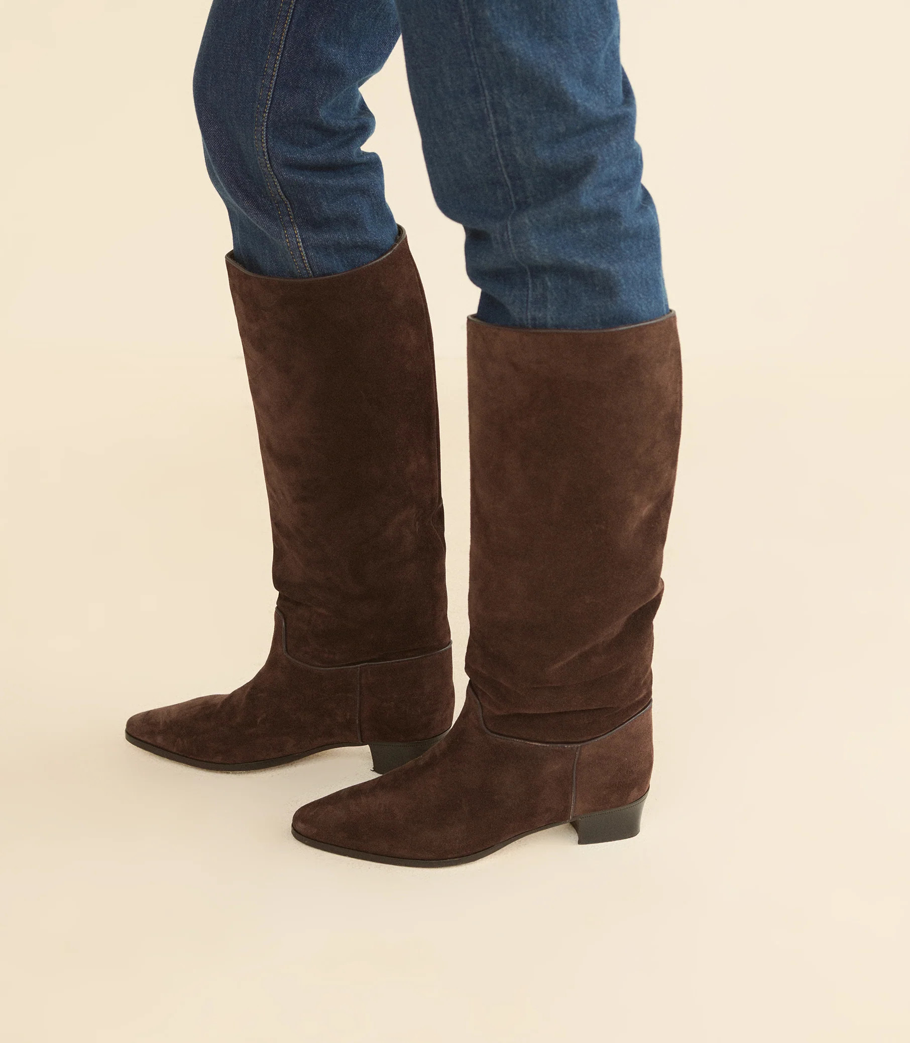 Riviera Boot - Equestrian Brown Suede | D\u00d4EN | DOEN