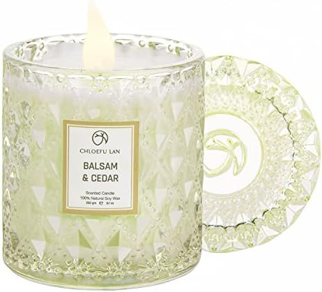Chloefu LAN Balsam & Cedar Scented Candle Christmas Candle Gift, Christmas Festival Candle, Large... | Amazon (US)