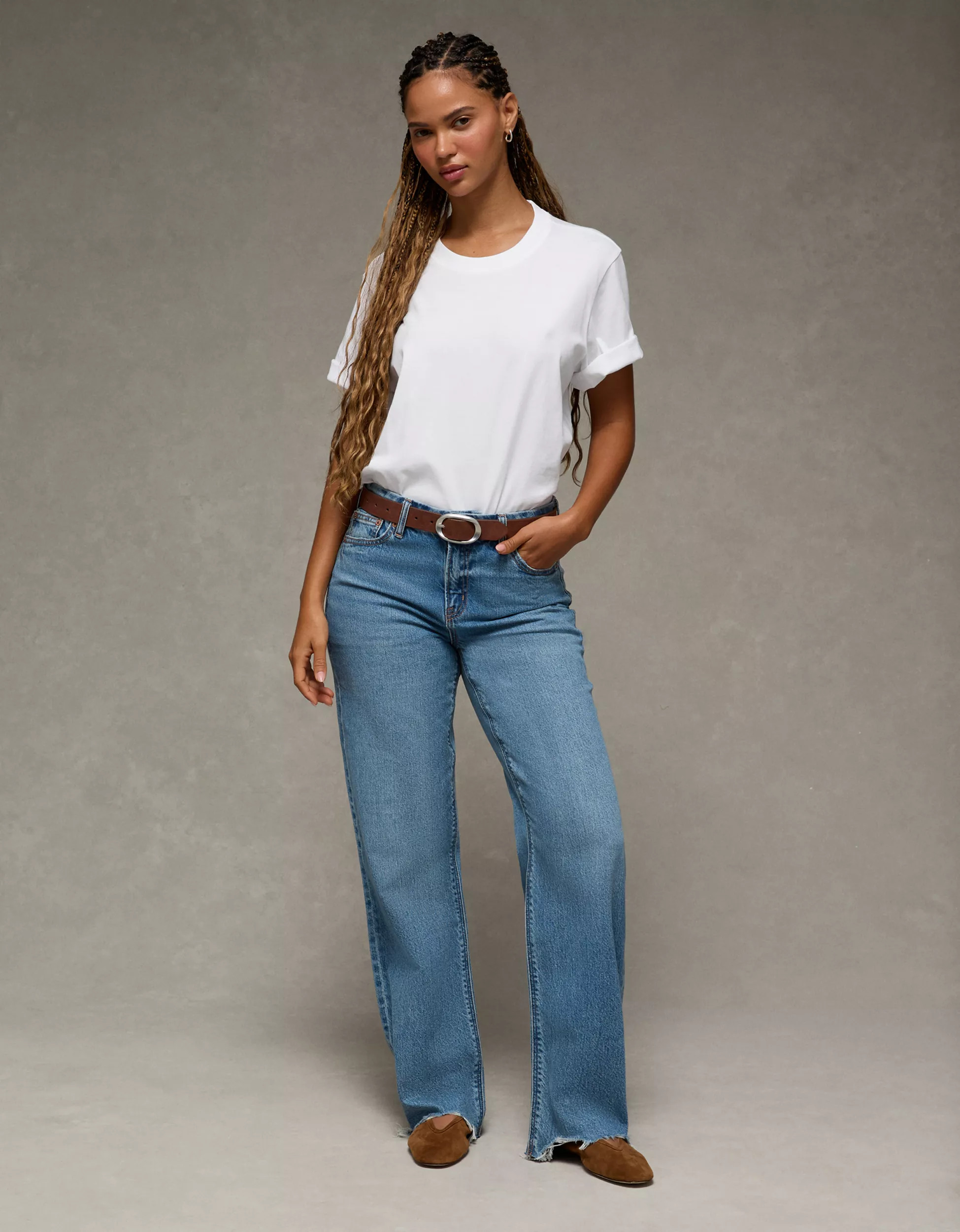 AE Strigid Curvy High-Waisted Stovepipe Jean | American Eagle Outfitters (US & CA)