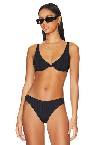 vitamin A Rossi Halter Underwire Bikini Top in Black from Revolve.com | Revolve Clothing (Global)