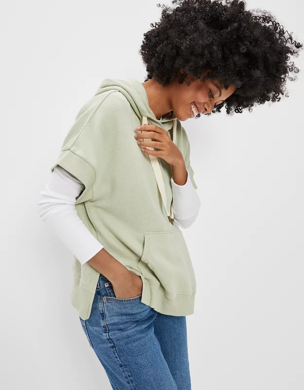 AE Short-Sleeve Hoodie | American Eagle Outfitters (US & CA)