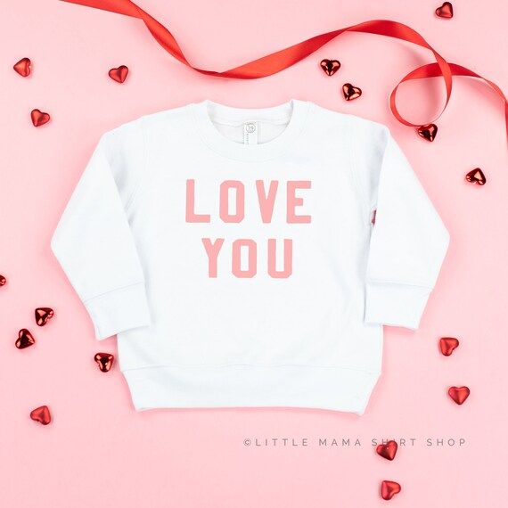 Love You  Valentine Sweater  Valentine Sweater for Kids  | Etsy | Etsy (US)