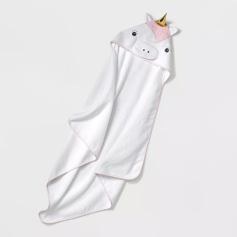 Baby Unicorn Hooded Towel - Cloud Island™ White | Target