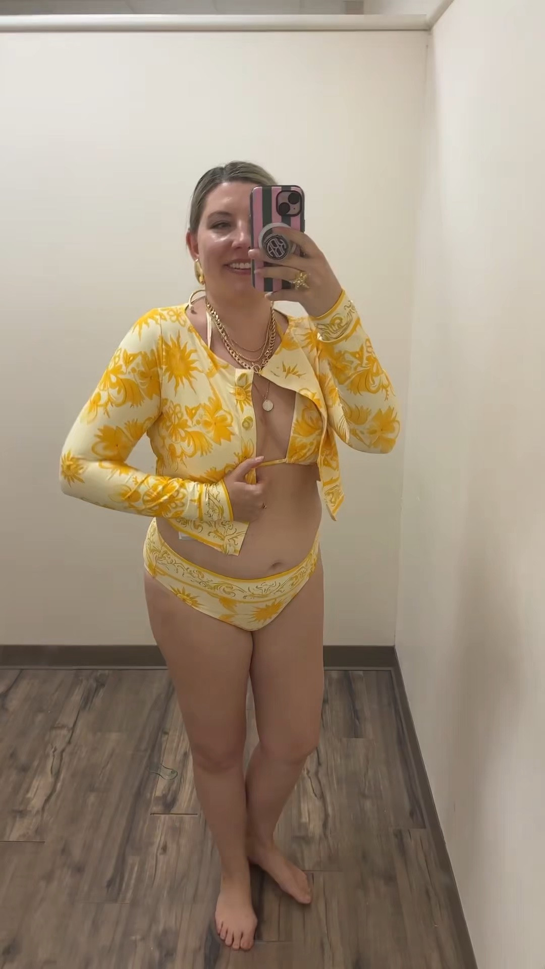 Hey Kat, where should I buy my swimsuit for this summer?
DILLARDS. 
I LOVE every suit I’ve gotten from Dillards and have several still going strong from YEARS ago. The designs are great, the fabrications hold up, and I think they are worth the price. If you want to go more budget-friendly, wait until mid summer and they will start to go on sale. If you want to grab one for off-season travel you can get an even better deal by grabbing one on clearance in Sept/Oct.
Like this post on LTK to get a price drop notification on these.
Fit is true to size - I wear a US 12/14 and I like the large in tops (I can do large or XL in bottoms but prefer more coverage so I often get XL) and XL in one pieces for extra length.

#LTKootd #LTKSwim #LTKTall