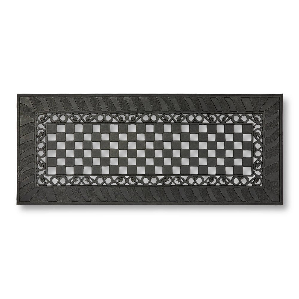 Classic Check Rubber Double Door Entrance Mat | MacKenzie-Childs