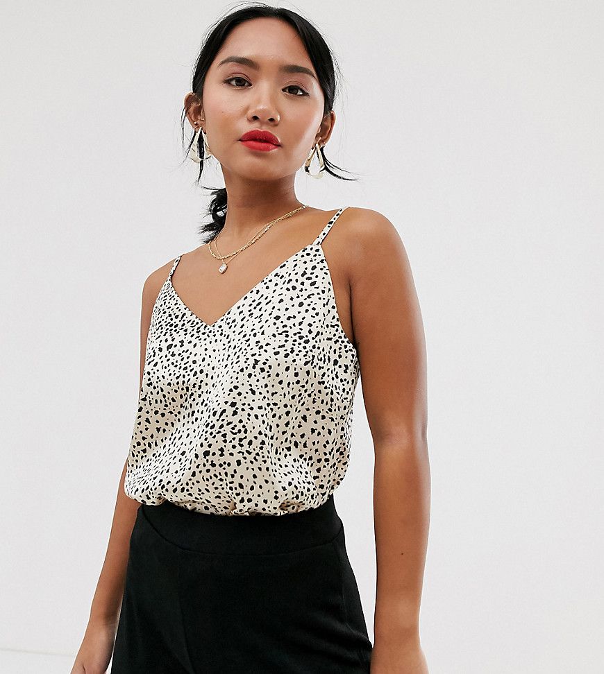 ASOS DESIGN Petite – Camisole aus Satin mit Animal-Print-Mehrfarbig | ASOS (Global)