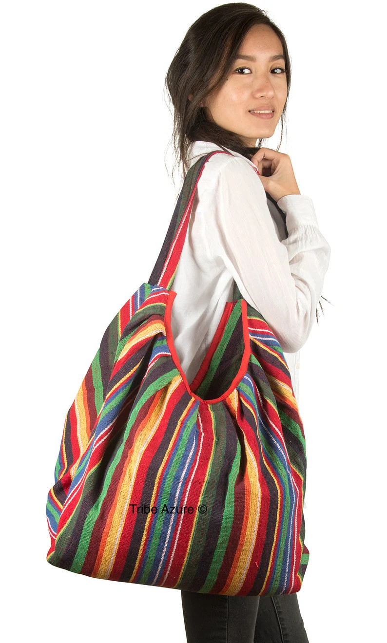 Colorful Tote, Rainbow Bag, Women Shoulder Bag, Large Tote, Boho Purse, Hippie Purse, Music Festi... | Etsy (US)