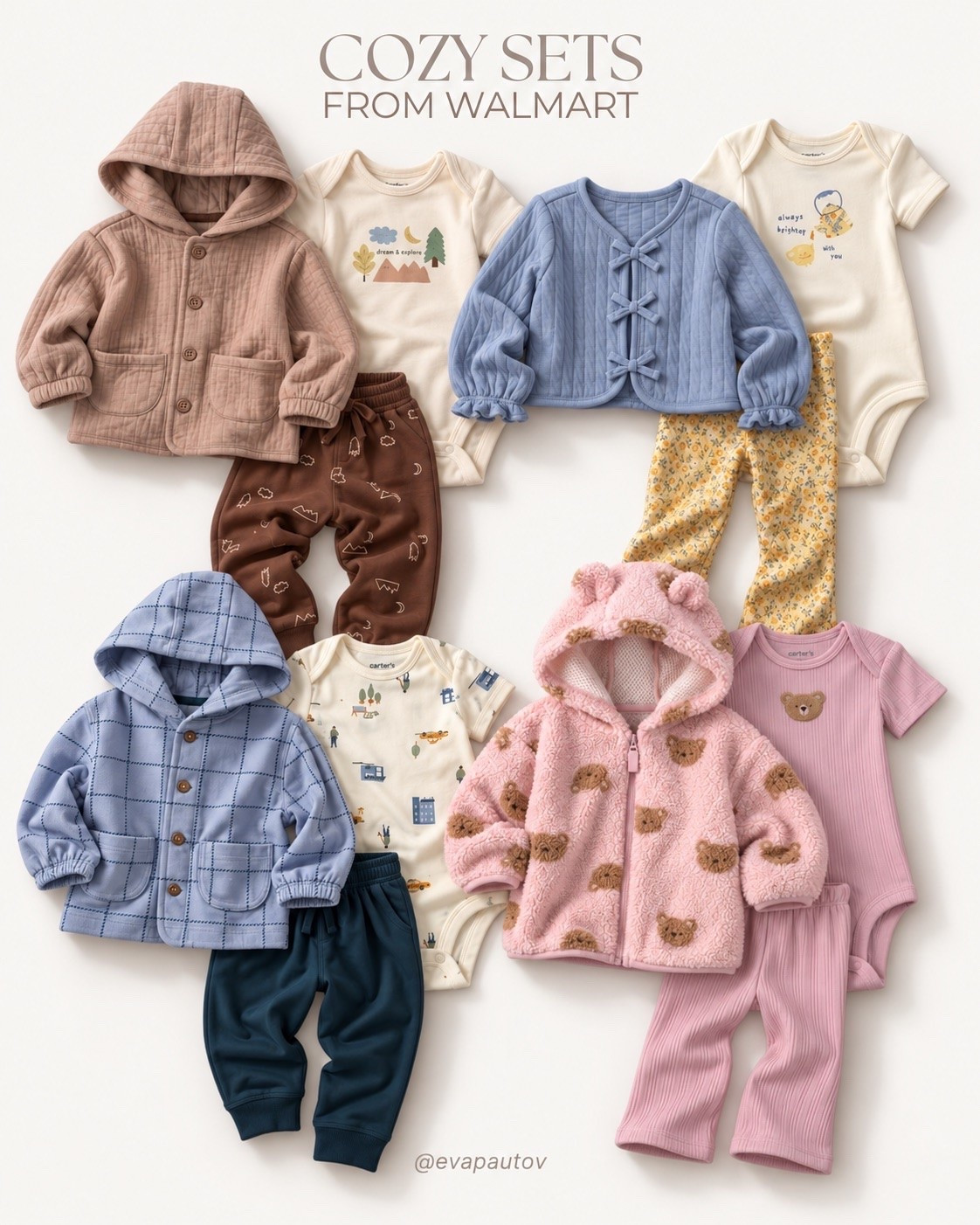 Cozy little Walmart sets that are too cute for fall 🧸🍂 soft layers, sweet prints, and the cutest matching pieces for keeping little ones comfy all season long 🤎