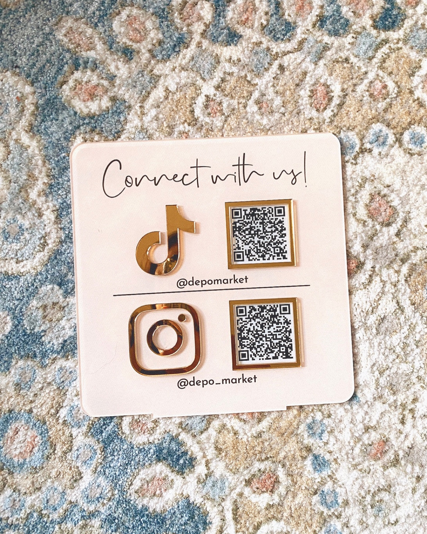 Pick your colors, acrylic QR code business social media sign. Link to your Instagram, website, YouTube or TikTok 💗

#LTKFind #LTKGiftGuide #LTKunder100