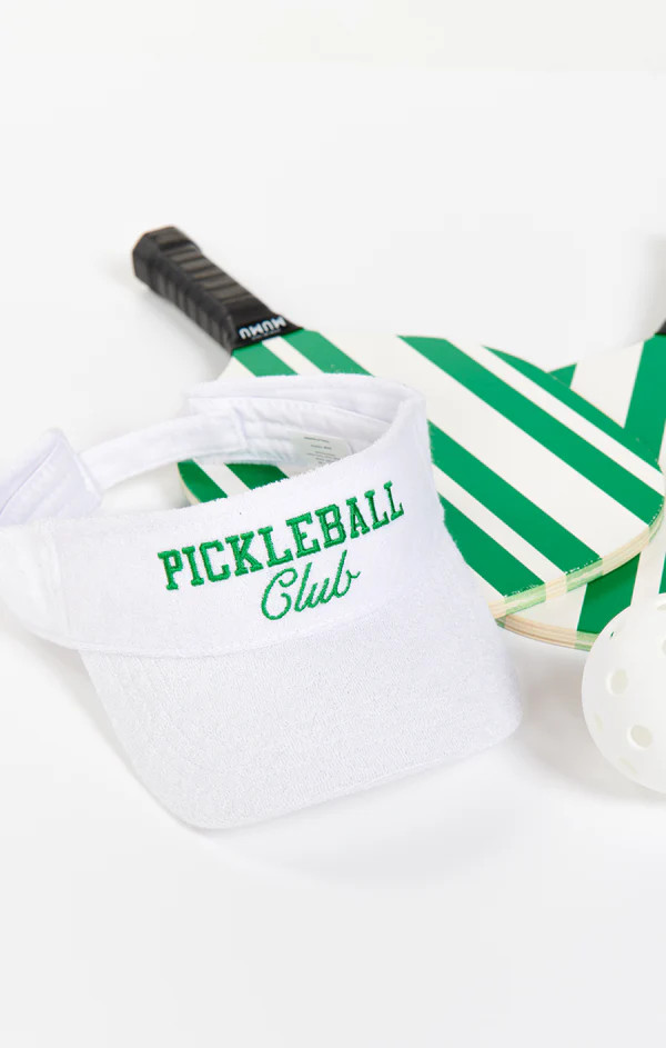 Pickleball Club Terry Visor ~ Green/White | Show Me Your Mumu