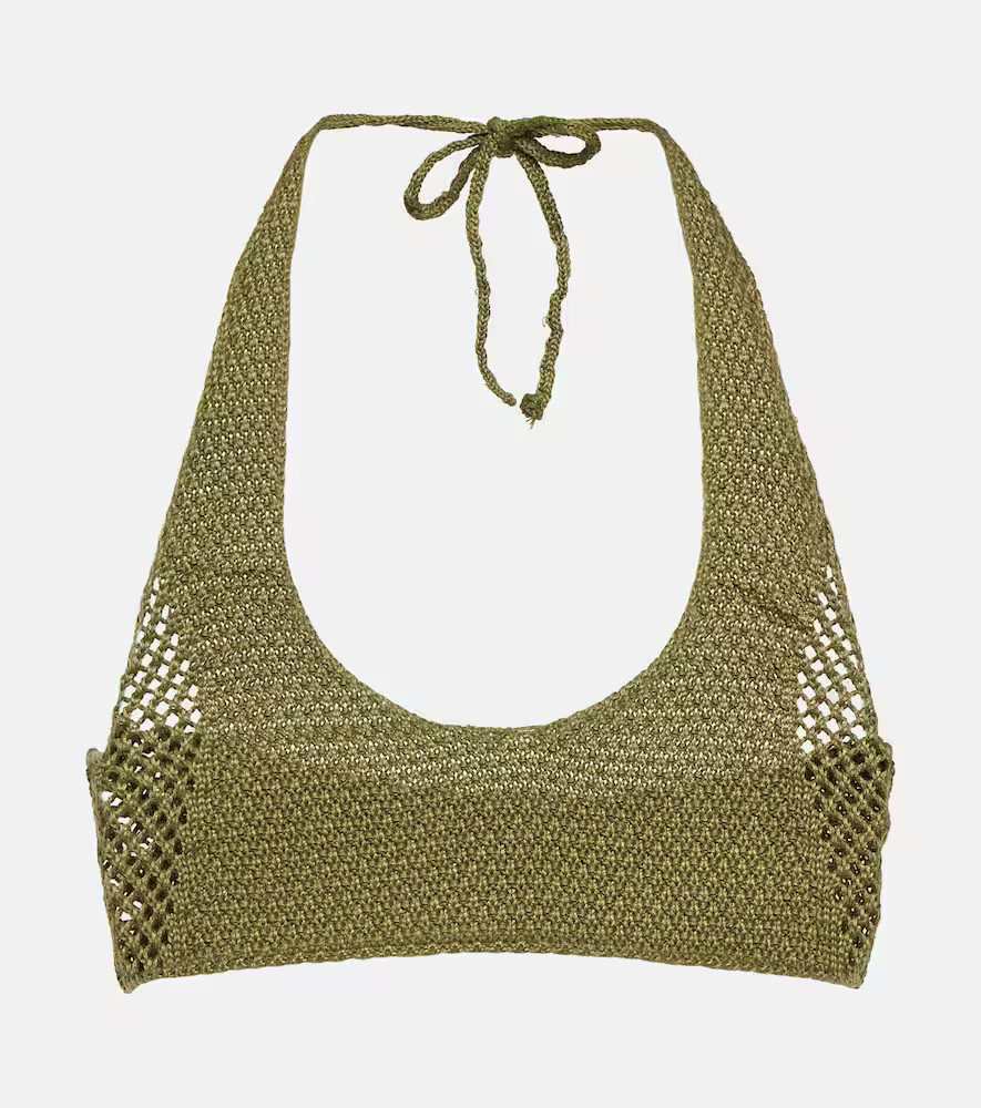 Bananhot Mari halterneck knit bra top | Mytheresa (US/CA)